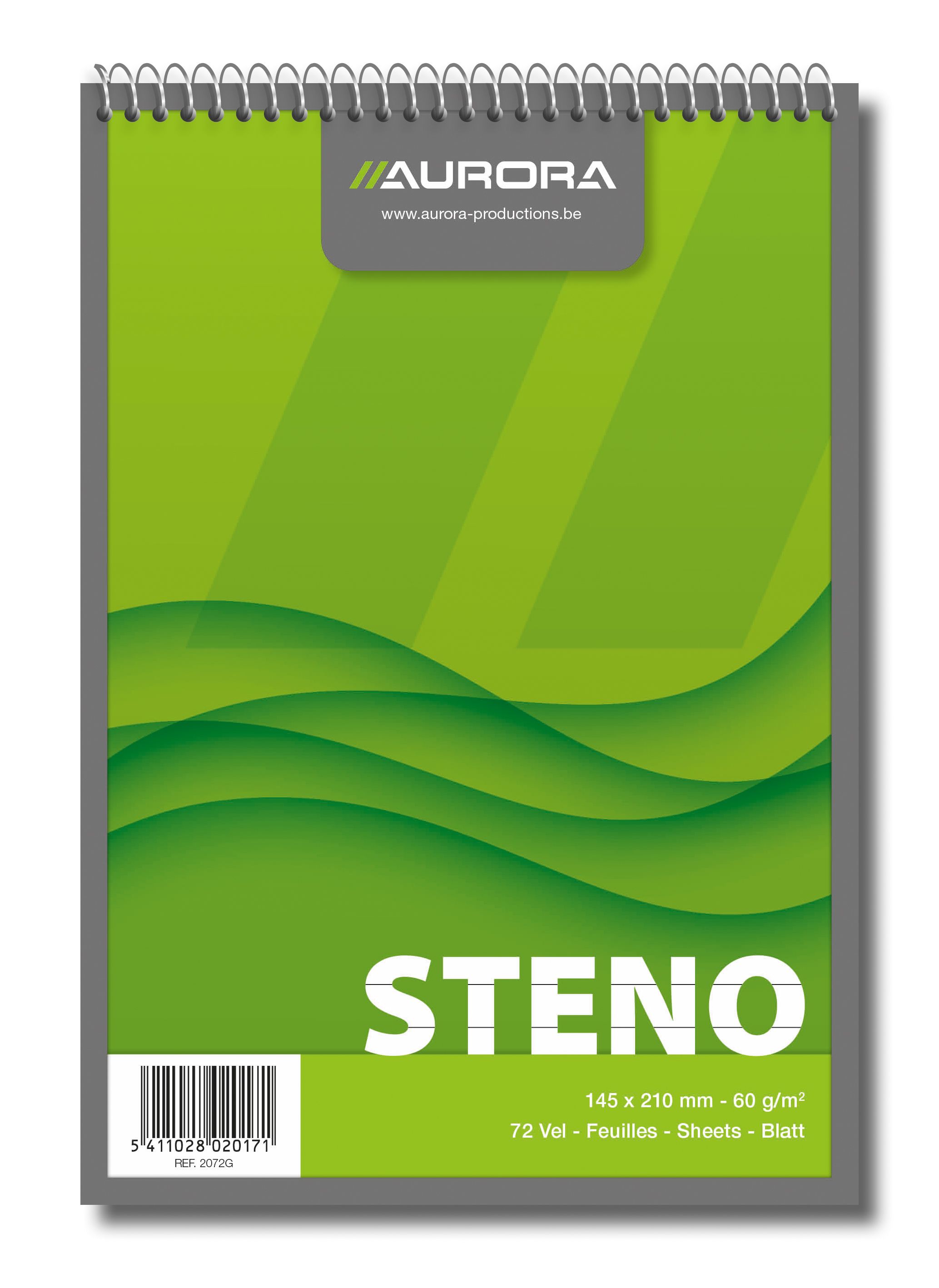 Blocnotes cu spirala dictando, A5,  72 file - 60g/mp, liniat stanga, Aurora Office