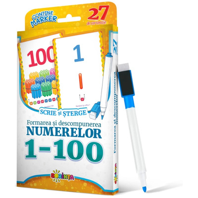 27 de cartonase. Scrie si sterge. Formarea si descompunerea numerelor
