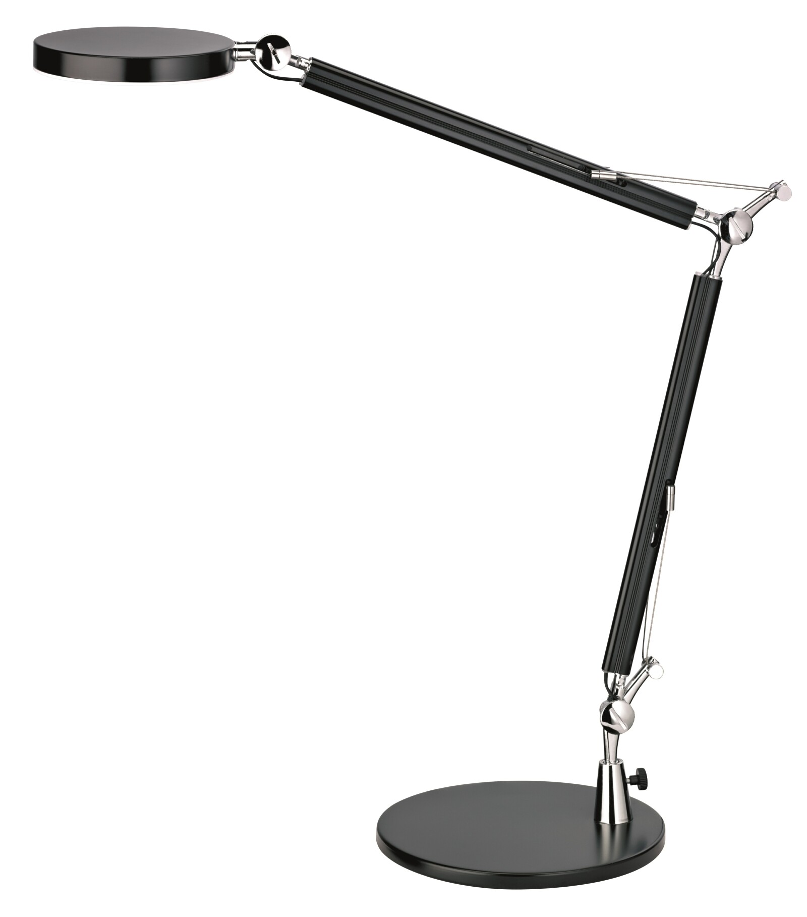 Lampa de birou cu led,  4.8W, 2000 lux - 35cm, ajustabila, cu brat articulat, ALCO - neagra