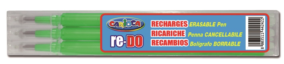 Rezerve pix, 3 buc/set, CARIOCA Re-Do - verde