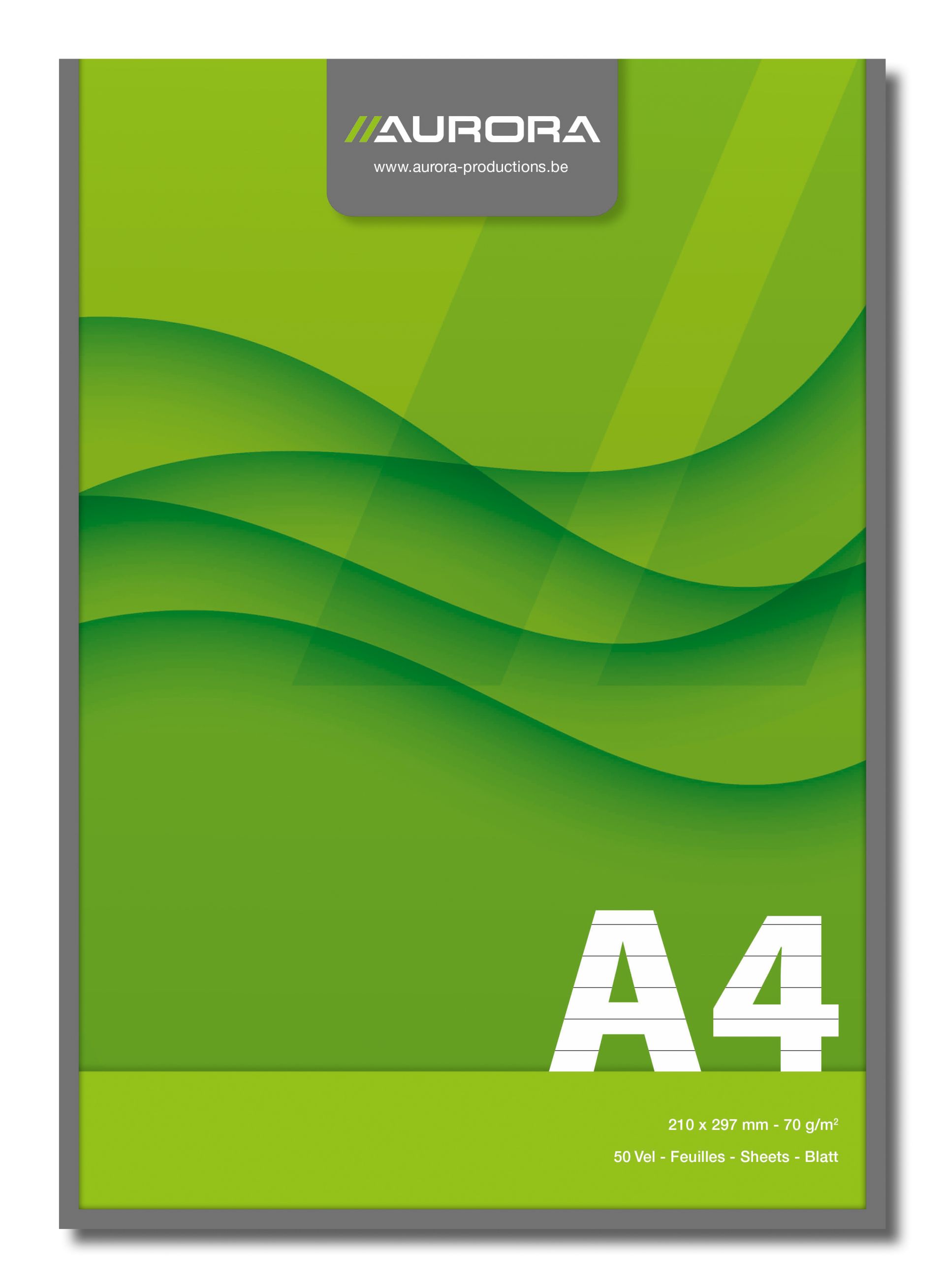 Blocnotes lipit dictando, A4,  50 file - 70g/mp, Aurora Office