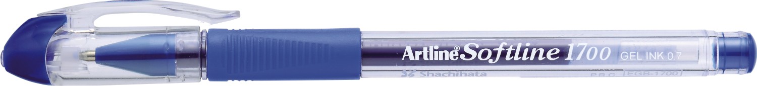 Pix cu gel Artline Softline 1700, rubber grip, varf 0.7mm - albastru