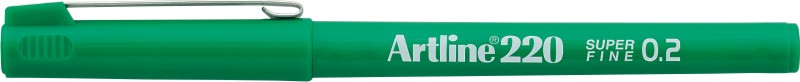 Liner Artline 220, varf fetru 0.2mm - verde