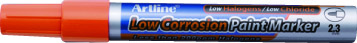 Marker cu vopsea ARTLINE 420, coroziune scazuta, corp metalic, varf rotund 2.3mm - portocaliu