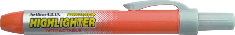 Textmarker ARTLINE Clix, mecanism retractabil, varf tesit 4.0mm - portocaliu fluorescent