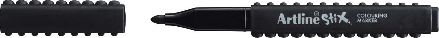 Marker pentru colorat ARTLINE Stix, varf rotund 1.2mm - negru