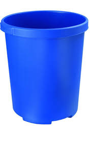 Cos de birou pentru hartii, 50 litri, (optional cu rotile), HAN Mobil XXL - albastru