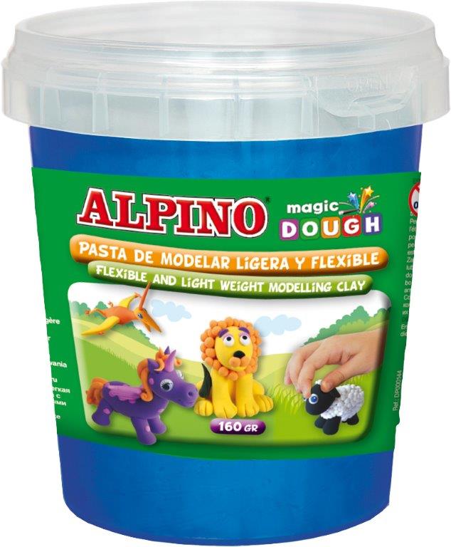 Plastilina magica, 160 grame/cutie, ALPINO - albastra