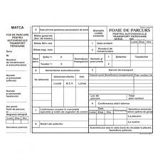 Foaie parcurs persoane, format A4, 100 coli/carnet