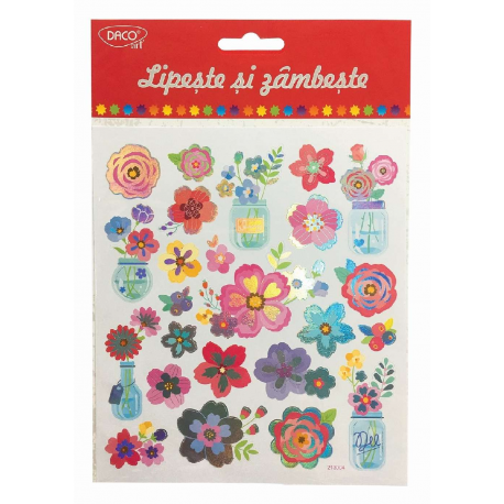 Abtibild lipeste si zambeste - flori, Daco