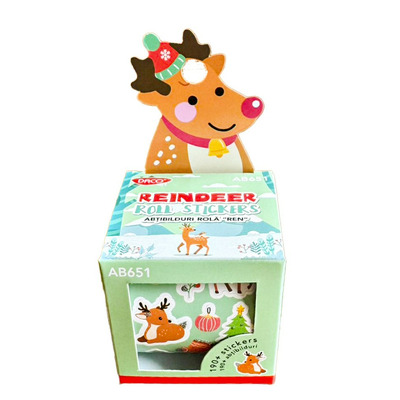 Abtibilduri Rola Ren - 190 Stickere Craciun cu Glitter
