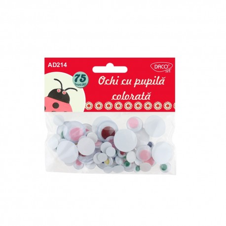 Accesorii craft - AD214 Ochi cu pupila colorata Daco