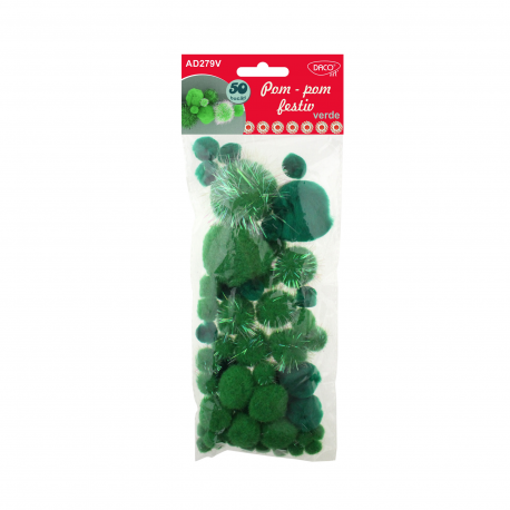 Accesorii craft - AD279V Pom pom festiv verde DACO