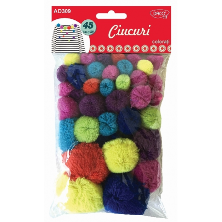Accesorii craft - AD309 Ciucuri colorati Daco