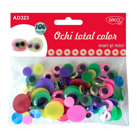 Accesorii craft - Ochi total color mari si mici Daco, AD323