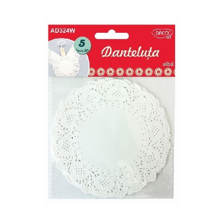 Accesorii craft - Danteluta alb Daco, AD324W