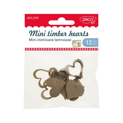 Accesorii craft - AD390 mini inimioare lemnoase