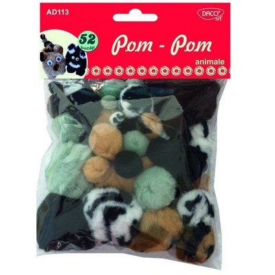 Accesorii craft - pom pom animale Daco, AD113