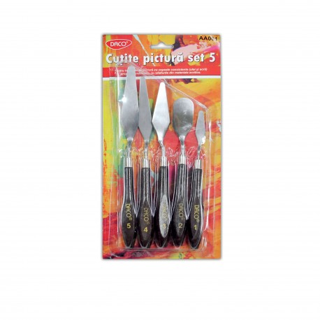 Accesorii modelaj - AA001 Cutite pictura set 5 Daco