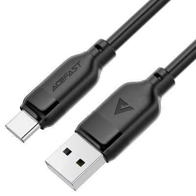 Acefast - Data Cable (C16-04) - Fast Charging, USB to Type-C, 3A, Bend-Resistant, 1.2m - Black