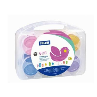Acuarele 6 culori metal Finger Milan