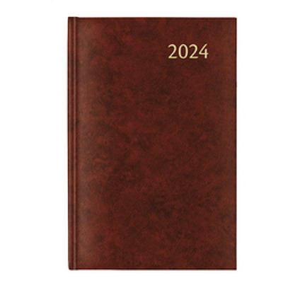 Agenda 2024 14x21cm,1zi/pag (384 pag) DAILY - Balacron rosu