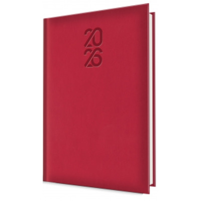 Agenda datata Tucson 2026, format A5, 352 pagini, culoare rosu