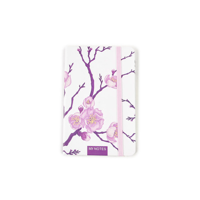 Agenda tip notes cartonat A6 FLORAL, Alb Magnolie