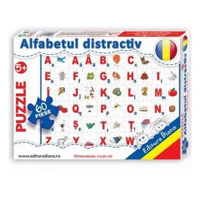 Alfabetul distractiv, puzzle cu 60 piese