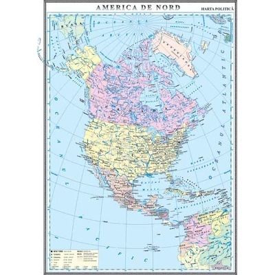 America de Nord. Harta politica 1000x1400 mm