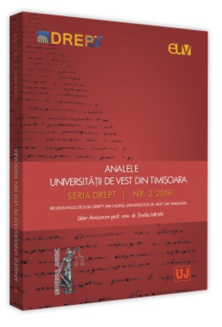 Analele Universitatii de Vest din Timisoara - Seria Drept Nr. 2/2019