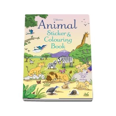 Animal sticker and colouring book