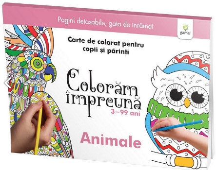 Animale. Carte de colorat pentru copii si parinti