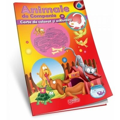 Animale de companie - carte de colorat si activitati