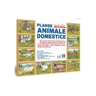 Animale domestice - MAPA - setul contine 10 planse format A3