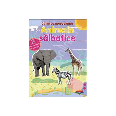 Animale salbatice. Carte cu autocolante