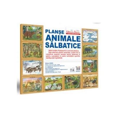 Animale salbatice - MAPA - setul contine 10 planse format A3