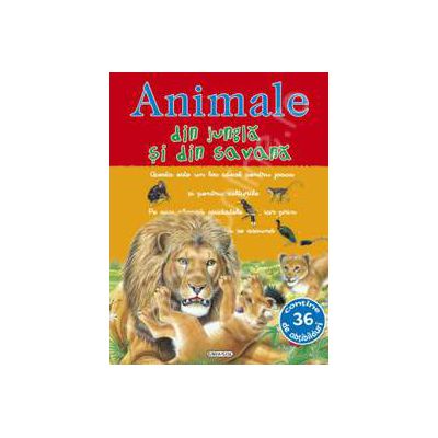Animale din jungla si din savana - Picto-abtibilduri cu animale