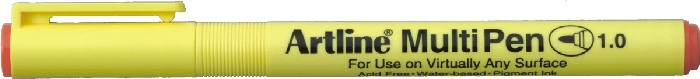 Marker universal ARTLINE Multi Pen, varf rotund 1.0mm - portocaliu pastel