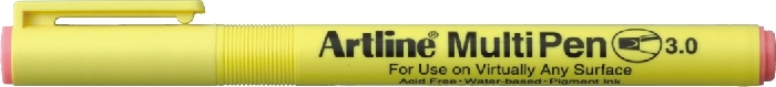 Marker universal ARTLINE Multi Pen, varf tesit 3.0mm - roz pastel