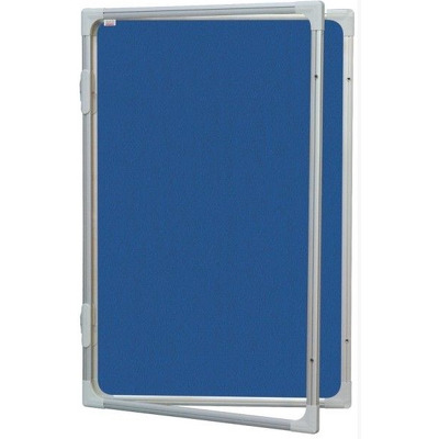 Avizier din textil, securizat cu geam vertical 1200x1800
