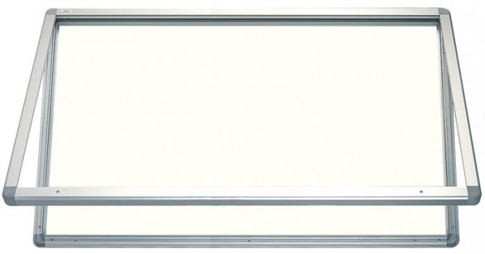 Avizier metalo-ceramic, securizat cu geam orizontal, pentru spatii exterioare 530x700