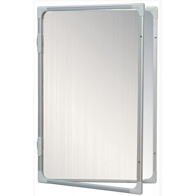 Avizier metalo-ceramic, securizat cu geam vertical 1200x1800