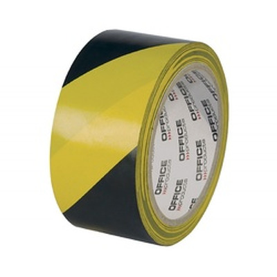 Banda adeziva pentru avertizare 50mm x 50m, 51 microni, Office Products Safety Warning - negru/galbe