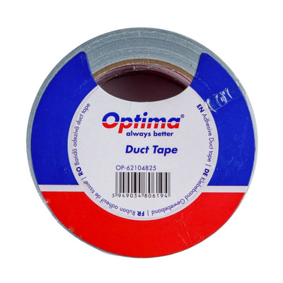 Banda adeziva universala Duct, argintie, 48mm x 25 m, 210 microni, 70 mesh, Optima