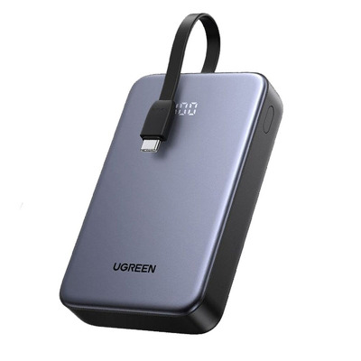 Baterie portabila 20000mAh PB505 - Cablu Type-C integrat, incarcare rapida 22.5W, gri