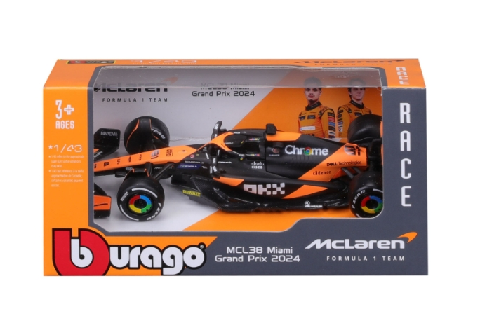 Bburago 1:43 Formula 1 McLaren F1 MCL38 2024 Nr. 81 - Macheta Oficiala