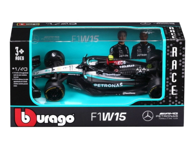 Bburago 1:43 Formula 1 Mercedes-AMG Petronas F1 W15 Team 2024 Nr. 63 - macheta oficiala
