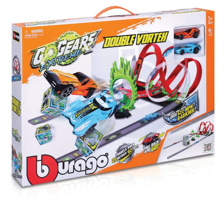 Bburago Go Gears Extreme Double Vortex - Pista cu 2 masinute incluse
