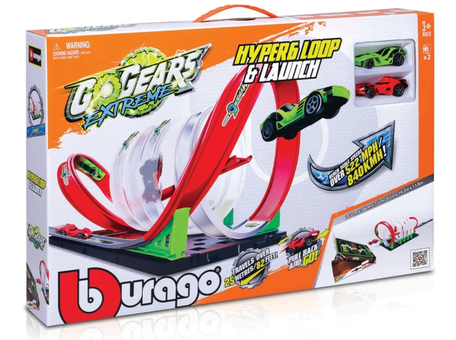 Bburago Go Gears Extreme Supersonic Launch - Pista cu 2 masinute incluse